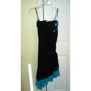 City Triangles Black Blue Flower Girls M Sleeveless Sequin dress asymmetrical